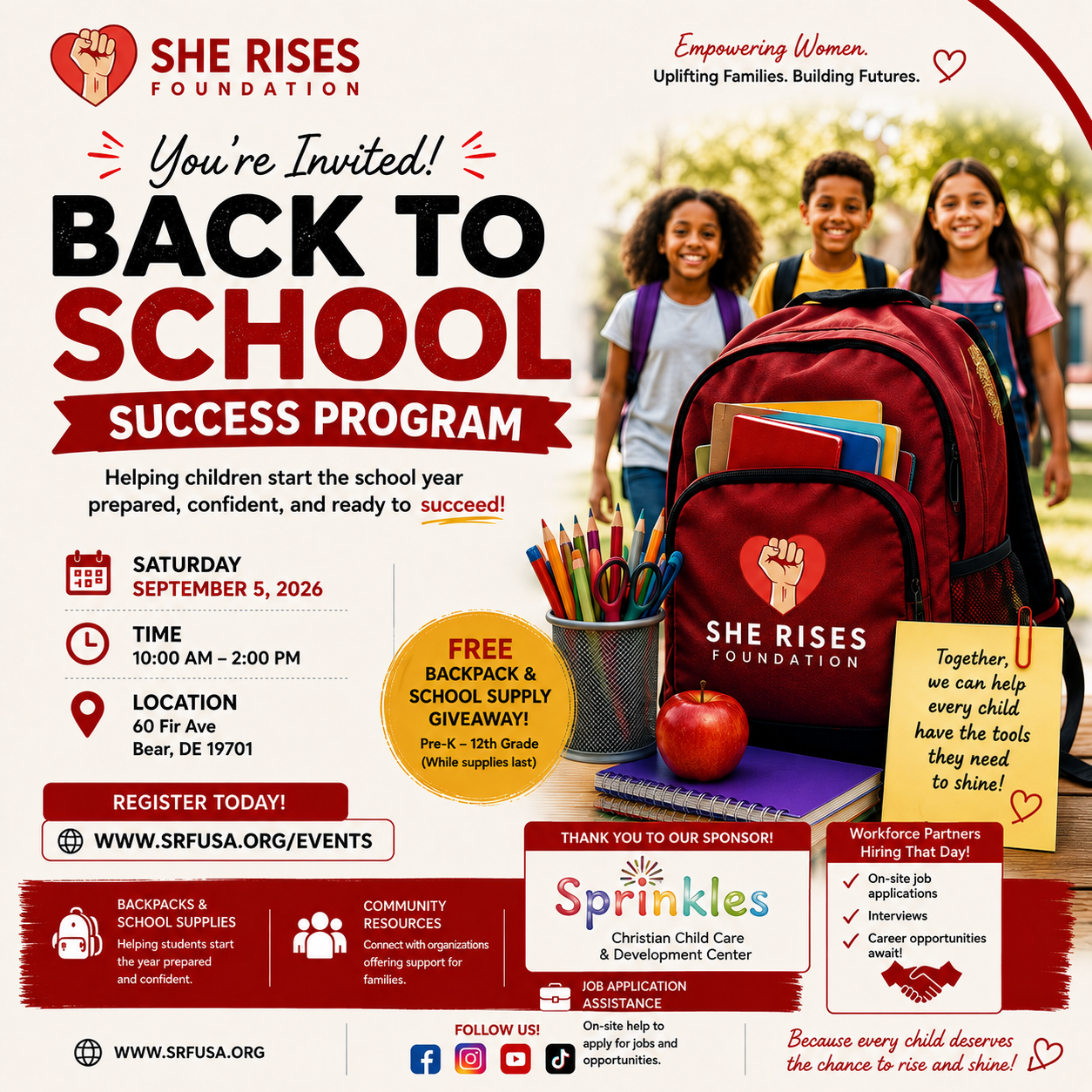 Back to School Success Program Flyer
