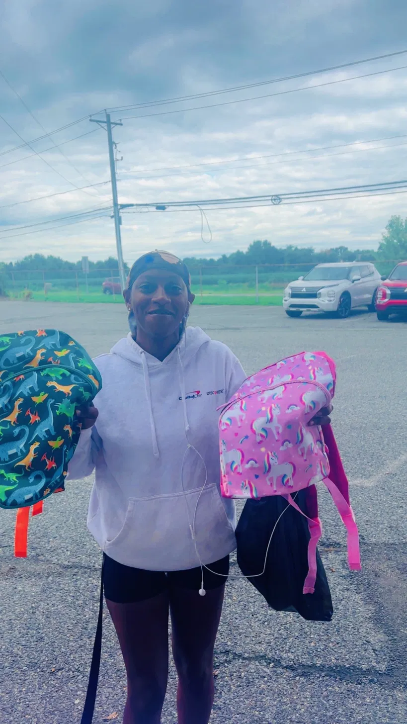 Teens with backpacks